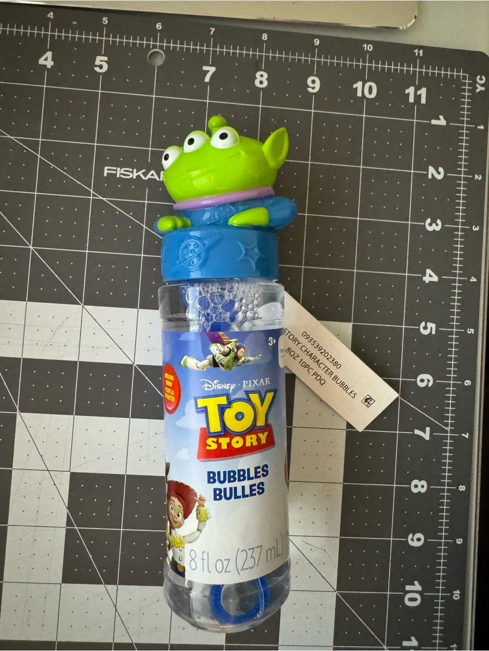 Disney Toy Story Green Alien Bubble Bottle with Blue Label